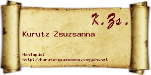 Kurutz Zsuzsanna névjegykártya