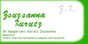 zsuzsanna kurutz business card